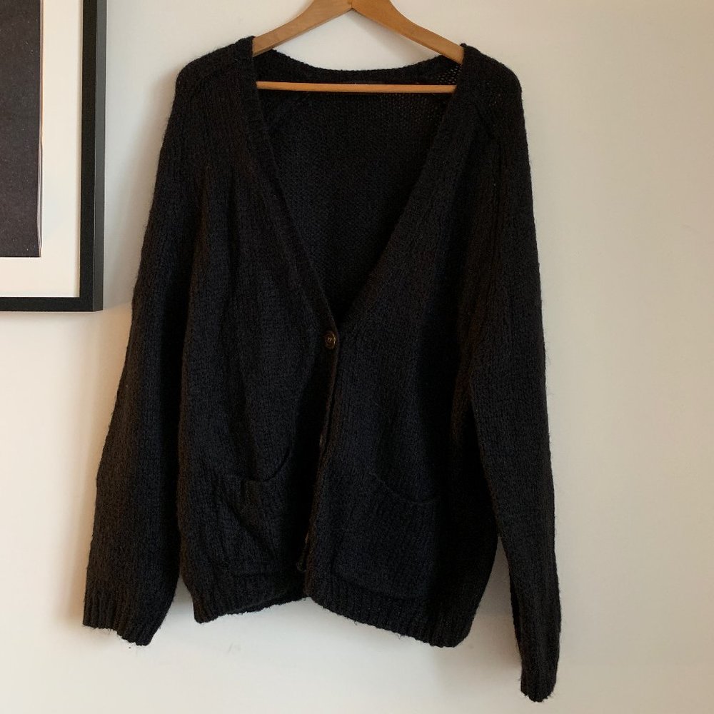 Black Button-Up Cardigan